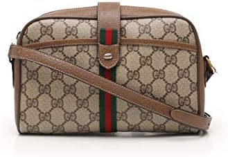 Amazon グッチ Gucci オールドグッチ シェリーライン ショルダーバッグ Pvc レザー ベージュ 茶 02 055 中古 ショルダーバッグ