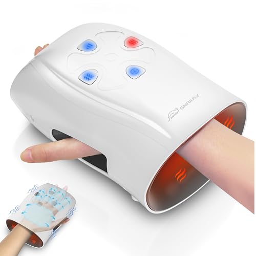 Snailax Hand Massager with Heat and Compression for Arthritis, Mother Day Gift, Carpal Tunnel Finger Numbness, FSA Eligible, Cordless Hand Massager for Palm & Wrist Circulation