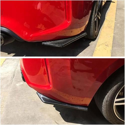 2 Pcs Car Rear Bumper Lip Splitter for Jaguar XF Sportbrake (X260) 2015-2020 2021 2022, Side Fin Fenders Protector Anti Scratch Wrap Angle Spoilers Car Accessories,Carbon Fiber