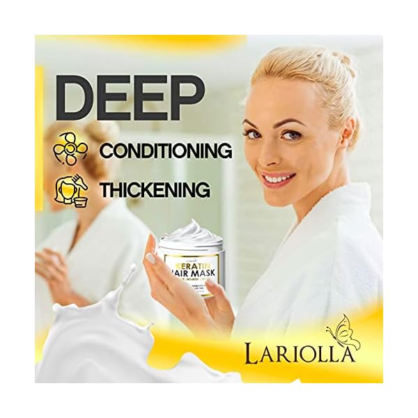 Keratin-Hair-Mask-Repairs-Dry-Damaged-Hair-Professional-Keratin-Hair-Treatment-with-Avocado-Oil-Aloe-Vera-Vitamin-E-Made-in-Usa-Effective-Keratin-Complex-Anti-Frizz Keratin Hair Mask - Repairs Dry & Damaged Hair - Professional Keratin Hair Treatment with Avocado Oil - Aloe Vera - Vitamin E - Made in Usa- Effective Keratin Complex - Anti Frizz