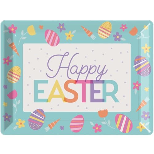 Happy Easter Plastic Serving Tray 14