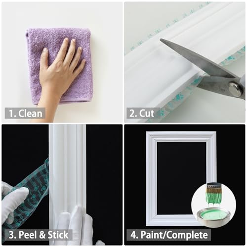 Moldura de rail para silla flexible Trimold autoadhesiva que protege paredes 8