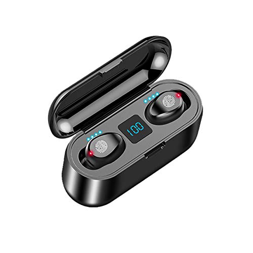True Wireless Headphones, Bluetooth 5.0 Wireless Earbuds 150H Playtime Deep Bass Hi-Fi Stereo Sound in-Ear Bluetooth Earphones with Mic, IPX7 Waterproof, Smart LCD Digital Display Charging Case