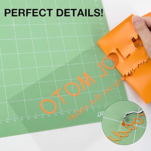 Image of HTVRONT HTV Vinyl Rolls Heat Transfer Vinyl - 12 inch x 20ft Orange HTV for Shirts, Iron on Vinyl for All Cutting Machines - Easy to Cut & Weed for Heat Transfer Design (Orange)