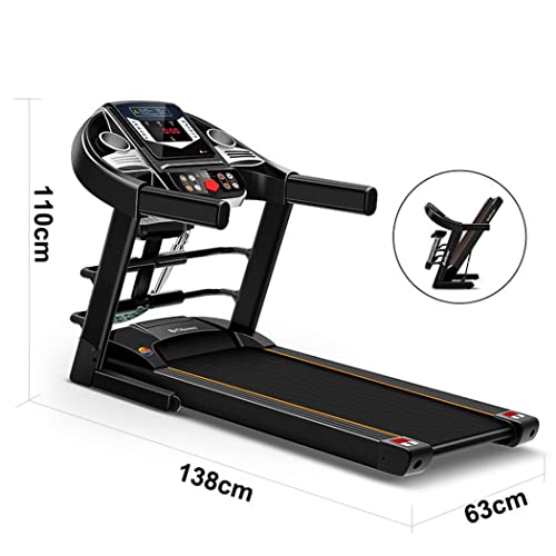 Image of Heavy Duty Electric Motorized Folding Treadmill,3.0HP Electric Treadmill for Home,with LED Touch Display and Blue Tooth Speaker