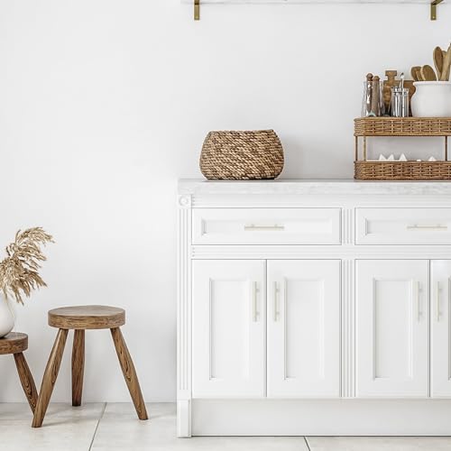 image for Ravinte 35 Pack | 5 Inch Cabinet Pulls White Stainless Steel Kitchen D