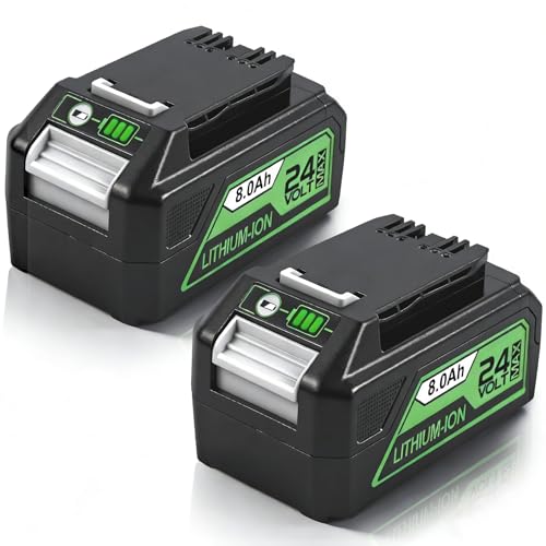 SANIU 8.0Ah 24V High Capacity Battery Replacement for Greenworks 24V Battery BAG708 29842 29852 LB24A020 2983102 Long Runtime Compatible with Greenworks 24V Tools Lawn Mower Trimmer Blowers (2 Pack)