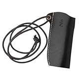 [ザリオグランデ] プルームオーラ専用ケース 栃木レザー 本革 AURA用 保護カバー 日本製 【ZAG-0049】 (ブラック（ハトメ・紐付き）)