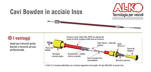 AL-KO freno Pieza remolque tipo de cable C con HL 1320 mm Art.Nr.:247287