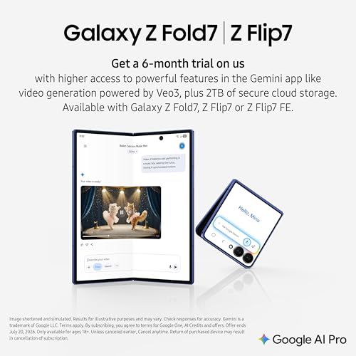 Image of Samsung Galaxy Z Flip7 5G Smartphone with Galaxy AI (Coralred, 12GB RAM, 256GB Storage), Ultra Sleek Design with 50MP High-Resolution Camera, Exynos 2500, Google Gemini