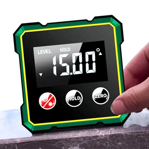 Digital Winkel Finder, Winkelfinderwerkzeug Digital,Neigungsmesserwinkelfinder digitale Protraktor | Messungswürfel mit magnetischer Basis und Hintergrundbeleuchtung für Konstruktion, Holzbearbeitung,