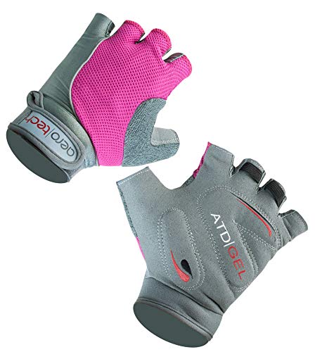 ATD Childrens Gel Padded Cycling Glove Fingerless Bike Gloves Pink LARGE