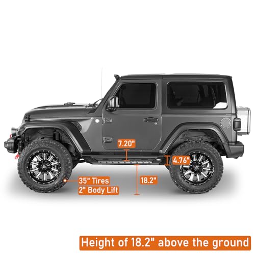Estribos laterales Jeep Wrangler JL 2 puertas 2018-2026 miniatura 6
