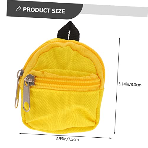 Kisangel Miniature Backpack Doll Carrier for Bjd Dolls for Photography Props Yellow Color Polyester Portable Design2