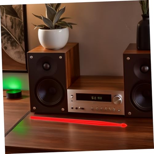 Baquetas Yardwe para batería, antideslizantes, ligeras, ideales para práctica y actuación en baterías acústicas, de jazz y electrónicas, color rojo miniatura 6