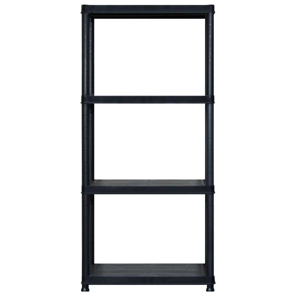 Générique Étagère de Rangement à 4 Niveaux Noir 183x30,5x130 cm Plastique,Entreprise & Industrie,Stockage Industriel,Étagères industrielles,Noir,9 KG,3059855