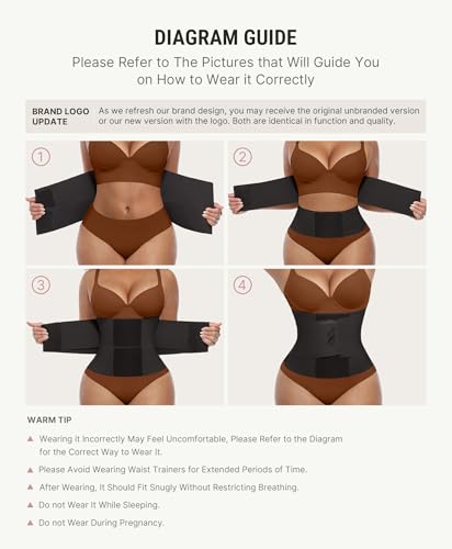 Image of FeelinGirl Waist Trainer Belt Waist Cincher Trimmer Ab Belt Tummy Control Body Shaper with Triple Wrap Women and Men