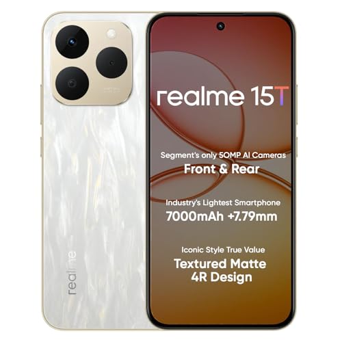 realme 15T 5G Smartphone 8+256GB 6.67inch Screen, 120Hz Display,7...