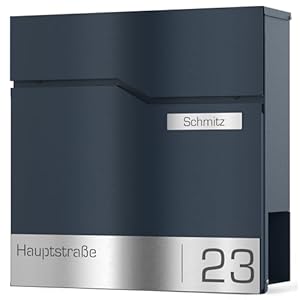 Graviers Design 000022 Briefkasten Anthrazit Wandmontage