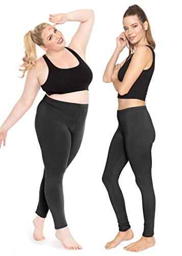 Image of STRETCH IS COMFORT Women's Ultra Buttery Smooth Cotton Leggings, Knee Length Leggings or Shorts | Small to 5X