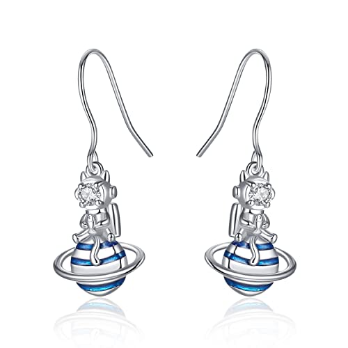 Pendientes gato de plata de ley joyas detalladas para mujer