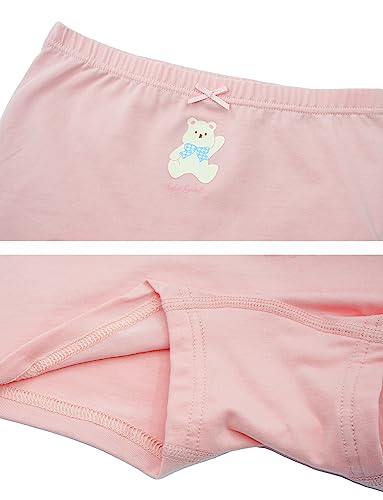 4 Pack Kids Little Girls Cotton Boyshort Underwear Soft Briefs Hipster Underwear Toddler Training Underwear3