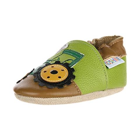 koshine Weiches Leder Krabbelschuhe Baby Schuhe Kinder Lauflernschuhe Hausschuhe 0-3 Jahre Cover