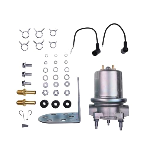 YLQASOON 6V Electric Fuel Pump P4259 Compatible with Carter for Plymouth Plaza 1955-1956 Savoy 1955 Belvedere 1955 / Dodge C-1 1954 Coronet 1953-1954 Meadowbrook 1953-1954 B-1 1950 B-2 1950