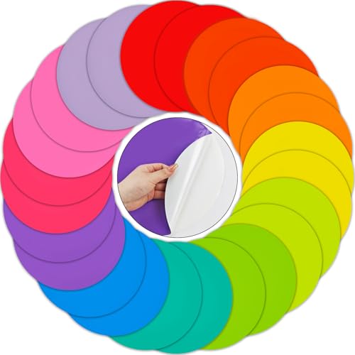 24 Pack Colorful Dry Erase Dots Circles,11-inch Removable Dry Erase Wall Decal Spots,Sticker Dots for Classroom Teachers Students Desk,Home,Office(12 Colors)