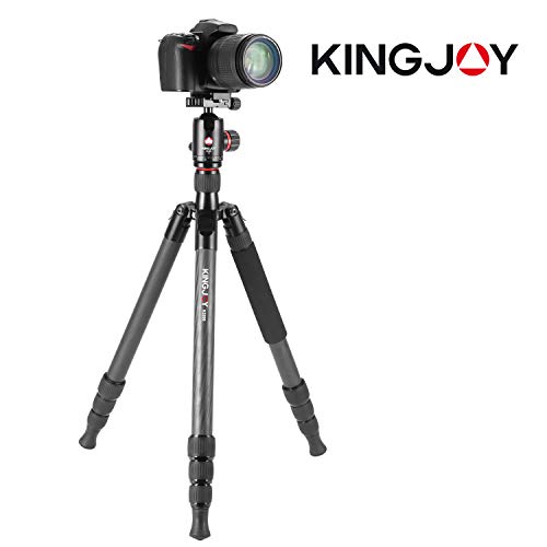 Kingjoy 4-in-1Carbon Dreibeinstativ K3208C mit Kugelkopf Q30 - Fotostativ, Dreibeinstativ, Monopod, Reprofunktion…