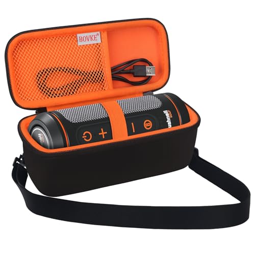 BOVKE Carrying Case for Bushnell Wingman 2 /Bushnell Wingman Golf GPS Bluetooth Speaker, Extra Mesh Pocket for Charging Cords and Accessories, Black