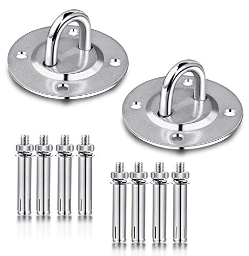 lnkey Anclaje para Pared, Anclaje de Techo,Anclaje TRX Techo/Anclaje TRX Pared/Gancho Techo para Colgar Silla para Entrenamiento en suspensión Techo