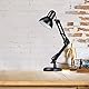 Relaxdays Retro Schreibtischlampe, Gelenk-Arm, schwenkbar, Büro Leselampe, Metall, E27, HxBxT: 50 x 27 x 15 cm, schwarz