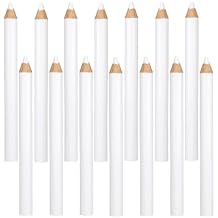 14pcs Fabric Pencils for Sewing, White Wooden Water Soluble Fabric Marker Tailors Chalk Pencil Washable Marking Pens Tools for Tailoring Quilting Woodworking DIY Craft