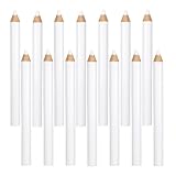 Goktvai 14pz Matite Tessuti per Cucire, Pennarelli Tessuti Idrosolubili in Legno Bianco Ma...