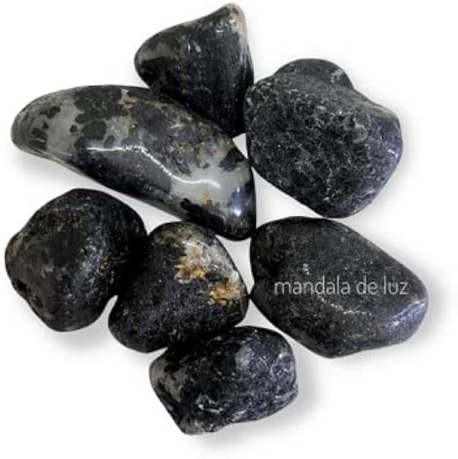 Kit de Cristal de Turmalina Negra Rolada Pedra Natural 100g - M