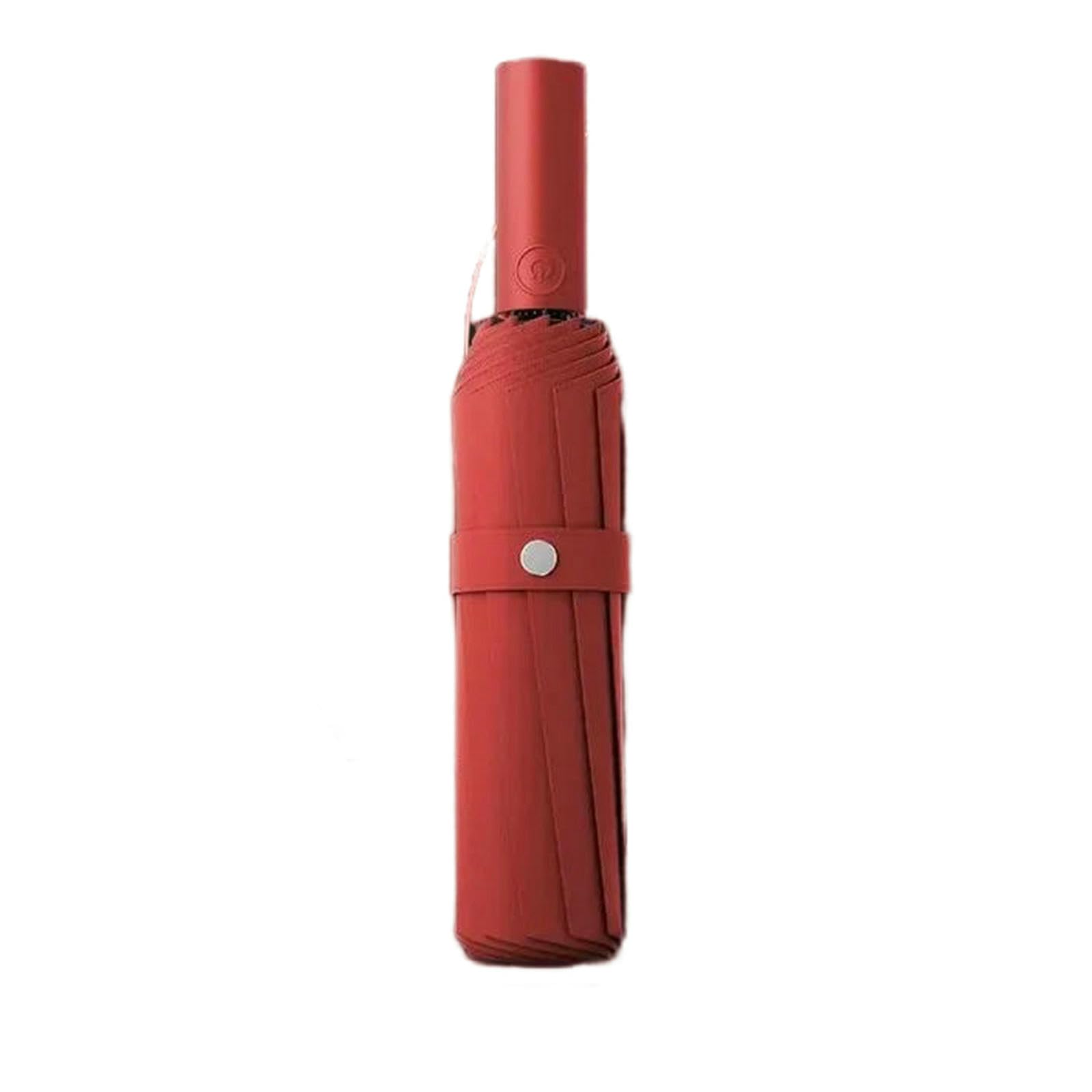 Gyios Men's Red Umbrella Stormproof Windproof Compact For – 288 Reinforced Fibreglass Ribs, Automatic Folding,Sun Travel Rain Umbrella