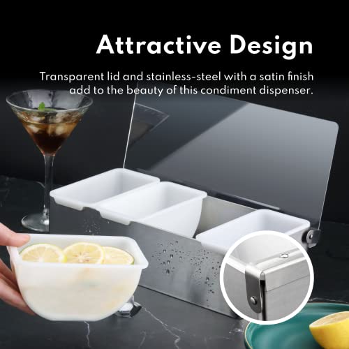 image for New Star Foodservice 48049 Stainless Steel Condiment Dispenser with 6 