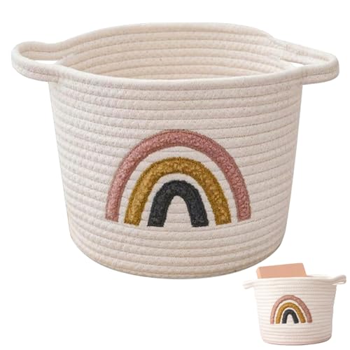 Kleiner Gewebter Aufbewahrungskorb - 25x20cm Korb Geflochten mit...