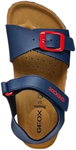 Geox J Ghita Boy C kindersandalen, Blauw Geel, 37 EU