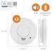 Smartwares Rauchmelder 2er-Set- Optischer Sensor - TÜV geprüft - Auswechselbare Batterie 1 Jahr - Testtaste - 85 dB - 10.048.28
