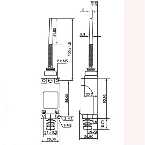 Interruptor de límite de alta temperatura para control industrial 4