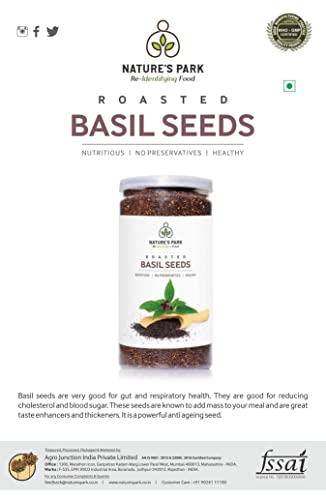 Image of Nature's Park Roasted Basil Seeds (Tukmaria Seed Sabja Seeds) Pet Jar (100 g)