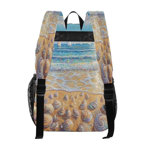 Sea Beach Clear Backpack - Stadium Approved Large 15.7-inch Waterproof Transparent Bag for Sports, Concerts, Work, Travel#4253