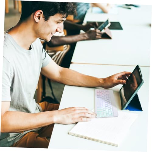 Teclado y ratón inalámbricos recargables para escribir en tableta sin fatiga visual 5
