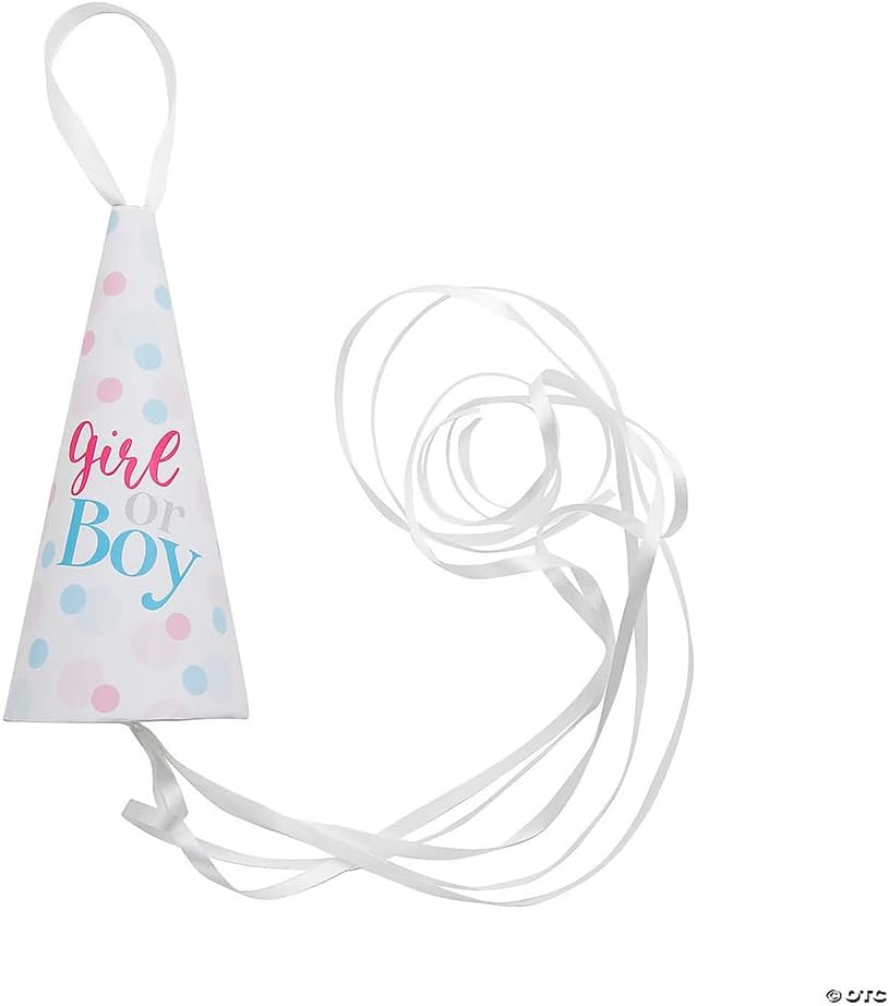 Fun Express Blue Gender Reveal Pull String Streamers - Festive Party Decor for Gender Reveal Celebrations - Blue Pull-String Streamers for Baby Shower or Gender Reveal Party Decorations - 6 Pieces