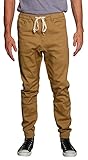 Victorious Men's Jogger Twill Pants JG804 - WHEAT - Medium