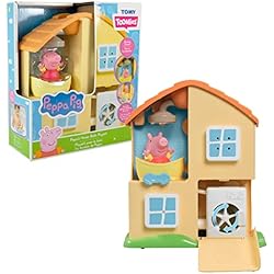 Bizak E73415 Casita de Peppa Pig Juguete de Baño, Diferentes Estancias, Juegos de Formas, Ducha y Otras Sorpresas, 1 Figura Incluida y 3 Ventosas, Recomendado a Partir de los 3 años, Multicolor