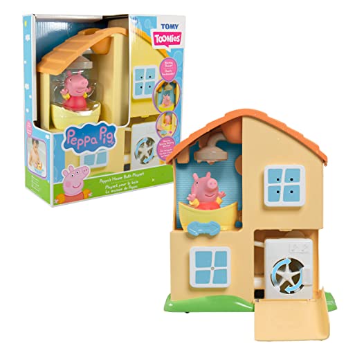 TOMY Toomies Peppa Pig House Bath Toy Playset – Toddler Bathtub Activity Center Suction Cup Toy – Peppa Pig Baby Bath Toys - Toddler Bath and Water Toys - Ages 18 Months and Up by TOMY - Used condition - US$19.47