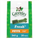 GREENIES Dog Treats Fresh Petite Natural Dental Care, (20 Treats) 12oz. Pack
